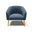 Ver imagem 3 de Poltrona Decorativa Stella Suede Azul Marinho Pés Palito - D'Rossi