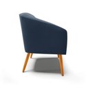 Ver imagem 4 de Poltrona Decorativa Stella Suede Azul Marinho Pés Palito - D'Rossi