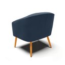 Ver imagem 5 de Poltrona Decorativa Stella Suede Azul Marinho Pés Palito - D'Rossi
