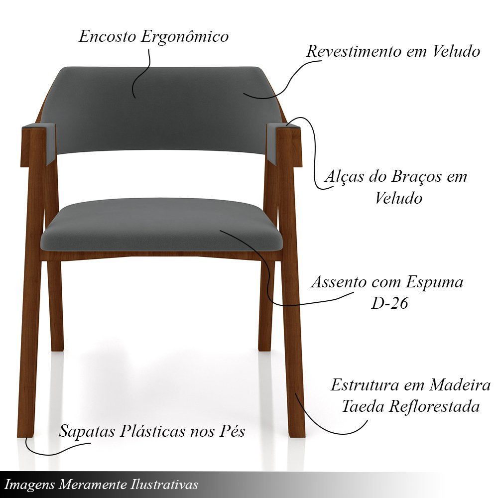 Conjunto Mesa de Jogos Carteado Bellagio Tampo Reversível e 4 Cadeiras Madeira Poker Base Cone Velud - 5