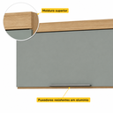 Ver imagem 7 de Armário Aéreo para Geladeira Marquesa Modular 1 Porta Basculante MDF Nature/Verde - Nesher