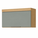 Ver imagem 5 de Armário Aéreo para Geladeira Marquesa Modular 1 Porta Basculante MDF Nature/Verde - Nesher