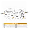 Ver imagem 3 de Sofá Fixo Orfeu 3 Lugares Luxo 180cm Castellar Móbile