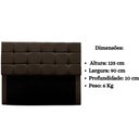 Ver mais imagens de Cabeceira Cama Box Estofada Solteiro 90 Cm Clara Suede Marrom