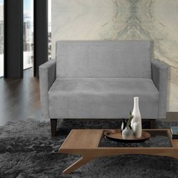 Sofá Retrô Namoradeira Jade 2 Lugares Suede Azul Turquesa - D'Rossi - 4 Sofá Retrô Namoradeira Jade 2 Lugares Suede Azul Turquesa - D'Rossi - 4