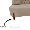 Sofá 3 Lugares Orgânico Curvo Tókio 180cm Veludo Bege - 6