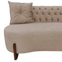 Ver imagem 5 de Sofá 3 Lugares Orgânico Curvo Tókio 180cm Veludo Bege