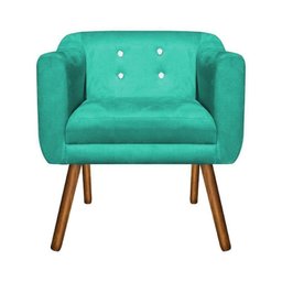 Kit Namoradeira 2 Lugares e 2 Poltronas Julia Suede Verde Tiffany com Strass - D'Rossi - 3 Kit Namoradeira 2 Lugares e 2 Poltronas Julia Suede Verde Tiffany com Strass - D'Rossi - 3