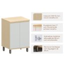 Ver imagem 2 de Balcão para Cozinha 60 Cm 2 Portas Mdf/mdp Aurora Cinza Cristal