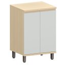 Ver imagem 1 de Balcão para Cozinha 60 Cm 2 Portas Mdf/mdp Aurora Cinza Cristal