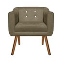 Ver imagem 3 de Kit Namoradeira 02 Lugares e 02 Poltronas Julia Suede Marrom Rato com Strass - D'Rossi