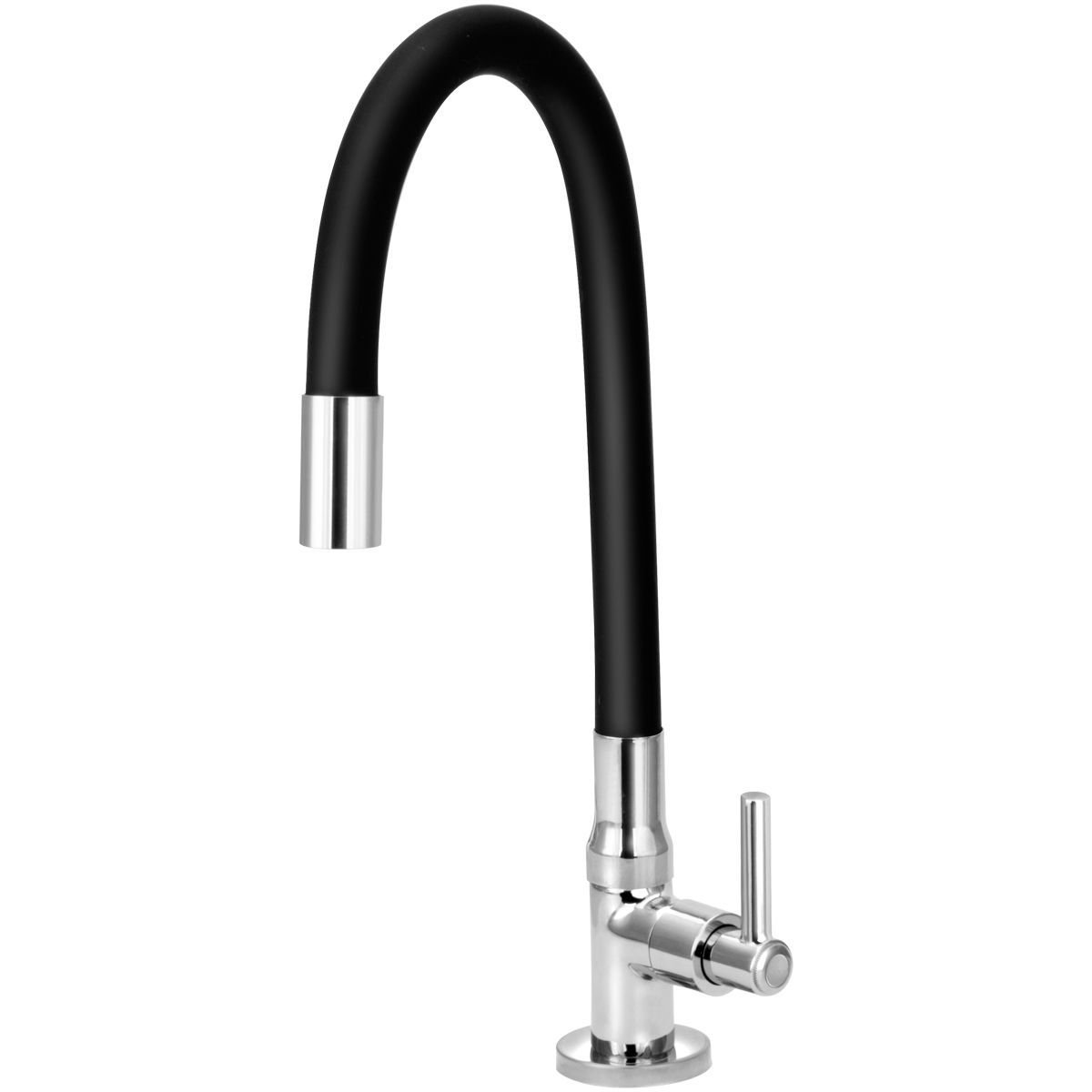 Torneira Gourmet Flexível para Cozinha Mesa Preta 1/4 de Volta Acabamento:volante C51 Casagrande Mun - 1