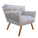 Ver imagem 2 de Kit 2 Poltrona Decorativa Anitta Suede Bege - D'Rossi