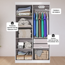 Ver imagem 4 de Guarda-Roupa Solteiro Lisboa 4 Portas 2 Gavetas