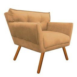 Kit 2 Poltrona Decorativa Anitta Suede Caramelo Sisal - D'Rossi - 2 Kit 2 Poltrona Decorativa Anitta Suede Caramelo Sisal - D'Rossi - 2