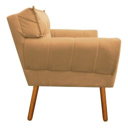 Kit 2 Poltrona Decorativa Anitta Suede Caramelo Sisal - D'Rossi - 4 Kit 2 Poltrona Decorativa Anitta Suede Caramelo Sisal - D'Rossi - 4