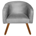 Ver imagem 3 de Kit 2 Poltronas Decorativa Stella Suede Cinza Pés Palito - D'Rossi