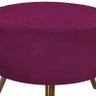 Puff Decorativo Sofia Redondo Suede Vinho - 3