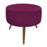 Puff Decorativo Sofia Redondo Suede Vinho - 1