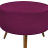 Puff Decorativo Sofia Redondo Suede Vinho - 2