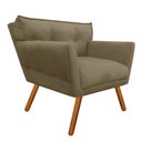 Ver imagem 2 de Kit 2 Poltrona Decorativa Anitta Suede Marrom Rato - D'Rossi