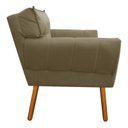 Ver imagem 4 de Kit 2 Poltrona Decorativa Anitta Suede Marrom Rato - D'Rossi