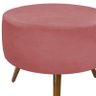 Puff Decorativo Sofia Redondo Suede Rose - 3
