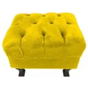 Ver imagem 3 de Kit 2 Puff Retrô Luis XV Capitonê Suede Amarelo