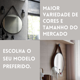 Espelho Adnet Decorativo Redondo Banheiro Antigo 60cm + Pino Suporte - 7