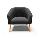 Ver imagem 4 de Kit 2 Poltronas Decorativa Stella Suede Preto Pés Palito - D'rossi