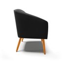 Ver imagem 5 de Kit 2 Poltronas Decorativa Stella Suede Preto Pés Palito - D'Rossi
