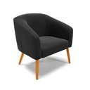 Ver imagem 3 de Kit 2 Poltronas Decorativa Stella Suede Preto Pés Palito - D'Rossi