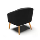 Ver imagem 6 de Kit 2 Poltronas Decorativa Stella Suede Preto Pés Palito - D'Rossi