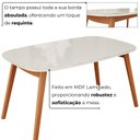 Ver mais imagens de Sala de Jantar Mesa 135x76cm Tampo em MDF com Vidro 4 Cadeiras em Linho Ceci Yescasa Marrom/Marromis
