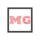Ver imagem 1 de Quadro Quadrado Gírias de Mg 45x34cm - com Vidro:madeira Branca