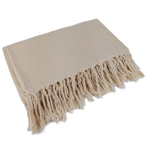 Manta para Sofá Bege 2,40 X 1,80