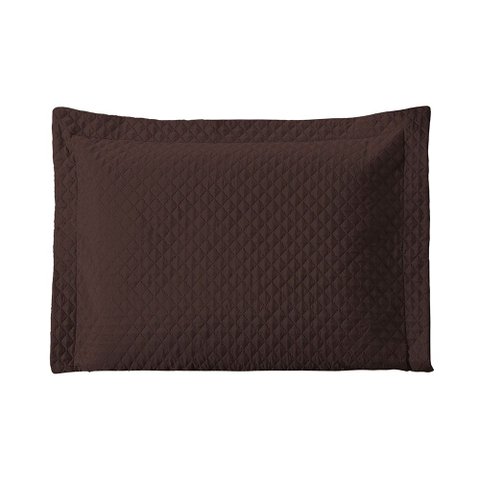 Porta Travesseiro Prime 70x50cm Matelado com Debrum:Marrom