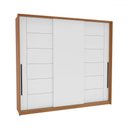 Ver imagem 2 de Guarda-roupa Casal Lisboa 3 Portas 4 Gavetas Freijó/branco - Politorno