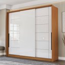 Ver imagem 1 de Guarda-roupa Casal Lisboa 3 Portas 4 Gavetas Freijó/branco - Politorno