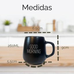 Jogo 4 Caneca Bojuda 260ml Porcelana Fosca para Cappuccino - Preta - 2