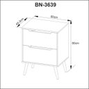 Ver imagem 5 de Gabinete para Banheiro com 2 Gavetas Bn3639 Branco Tecnomobili Cor: Amêndoa