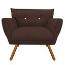 Ver imagem 3 de Kit 2 Poltrona Decorativa Anitta Suede Marrom Strass - D'Rossi