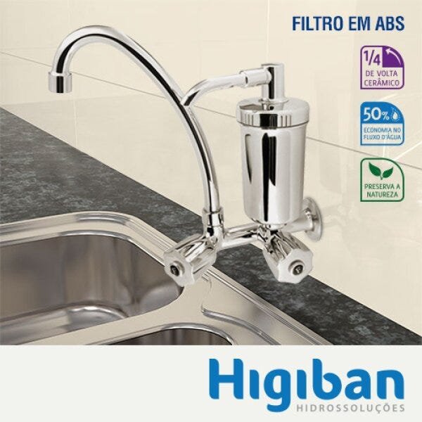 Torneira com Filtro para Cozinha de Parede Higiban Flex - 4