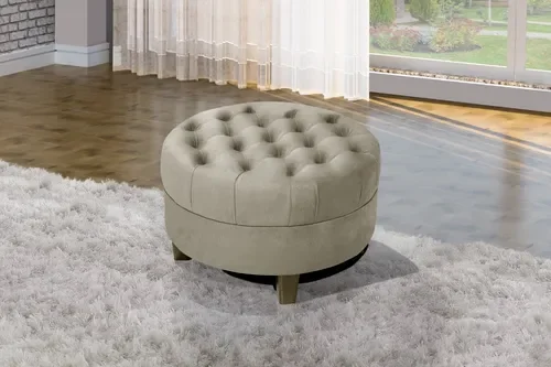 Puff Amsterdã Moderno Para Quarto ou Sala/Recepção - Lv Móveis:BEGE