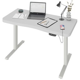 Mesa com Regulagem de Altura Elétrica para Escritório Home Office Aurum A02 Branco - Lyam Decor - 1 Mesa com Regulagem de Altura Elétrica para Escritório Home Office Aurum A02 Branco - Lyam Decor - 1