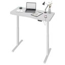 Ver imagem 3 de Mesa com Regulagem de Altura Elétrica para Escritório Home Office Aurum A02 Branco - Lyam Decor