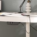 Ver imagem 6 de Mesa com Regulagem de Altura Elétrica para Escritório Home Office Aurum A02 Branco - Lyam Decor