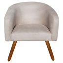 Ver imagem 3 de Kit 2 Poltronas Decorativa Stella Suede Bege Pés Palito - D'Rossi