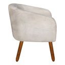 Ver imagem 4 de Kit 2 Poltronas Decorativa Stella Suede Bege Pés Palito - D'Rossi