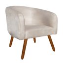 Ver imagem 2 de Kit 2 Poltronas Decorativa Stella Suede Bege Pés Palito - D'Rossi